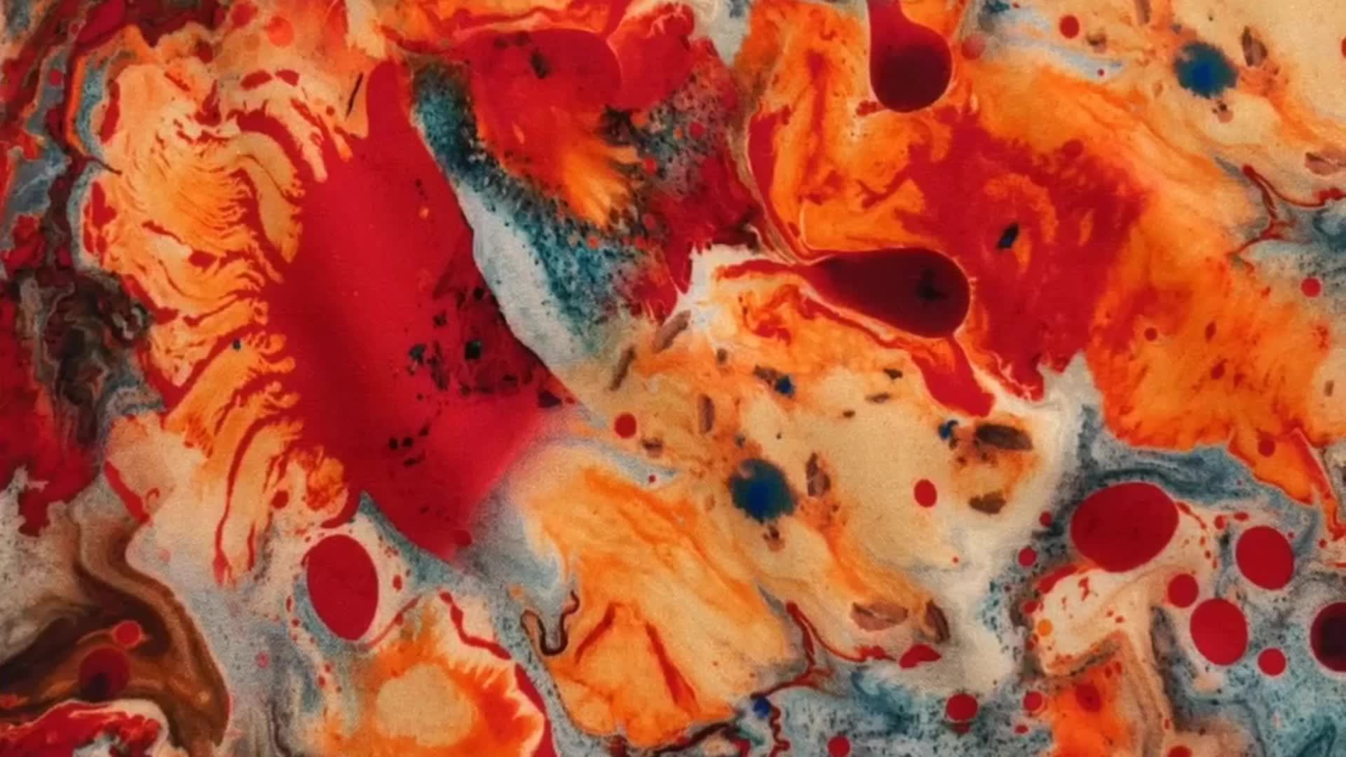 painting style,paintingeyeson abstract painting style digital print woven 97%rayon 3%spandex