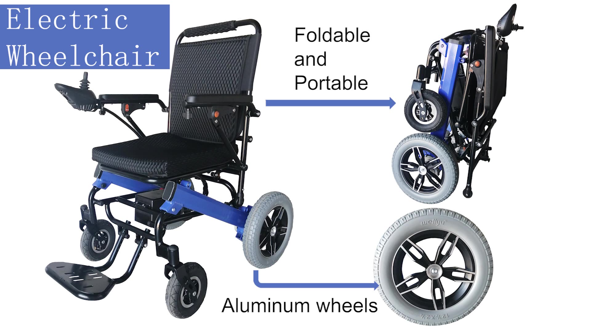 electric disabled foldable wheel chair wheelchair