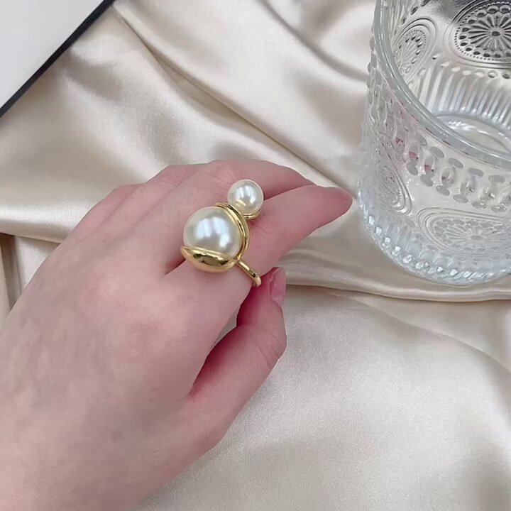 奥米迪奥珍珠女猎毒人楚莹开口戒指-aomidior奥米迪奥官方店