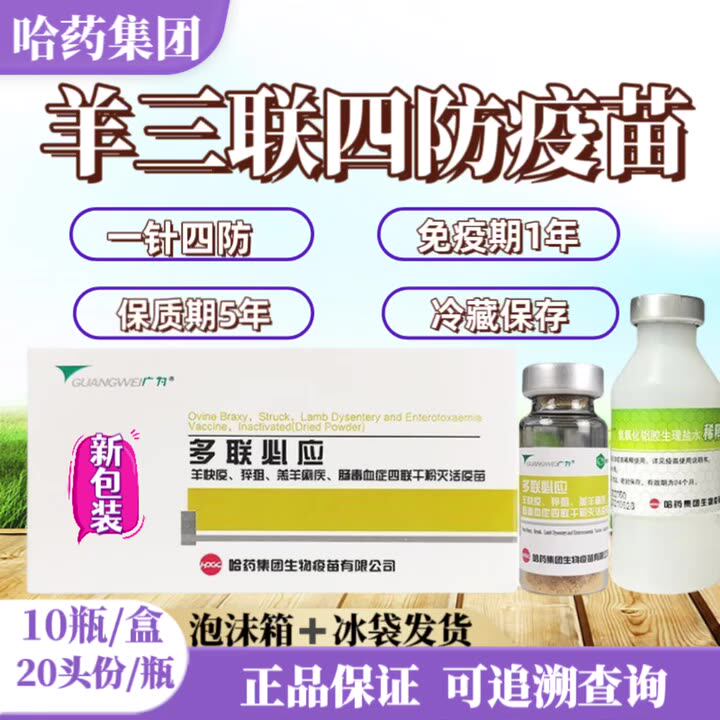 哈药羊三联四防疫苗羊疫苗山羊绵羊羔羊兽药羊药多联必应羊疫苗