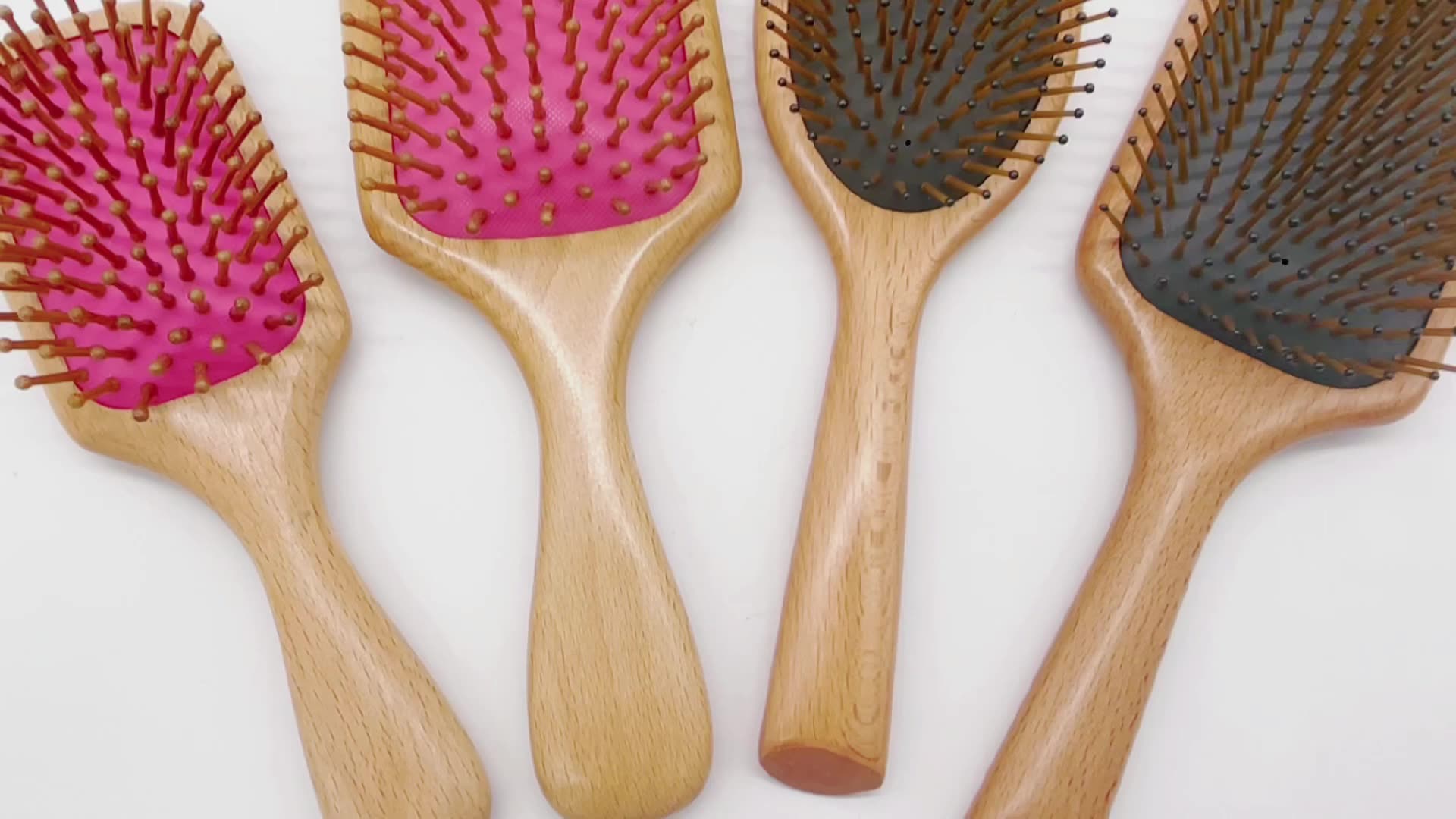 4pcs paddle detanglign hairbrush nine row hair brush combs set