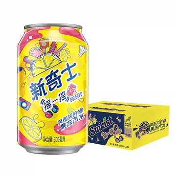 屈臣氏新奇士爽酷咸柠檬果冻汽水300ml*12[3元优惠券]-寻折猪