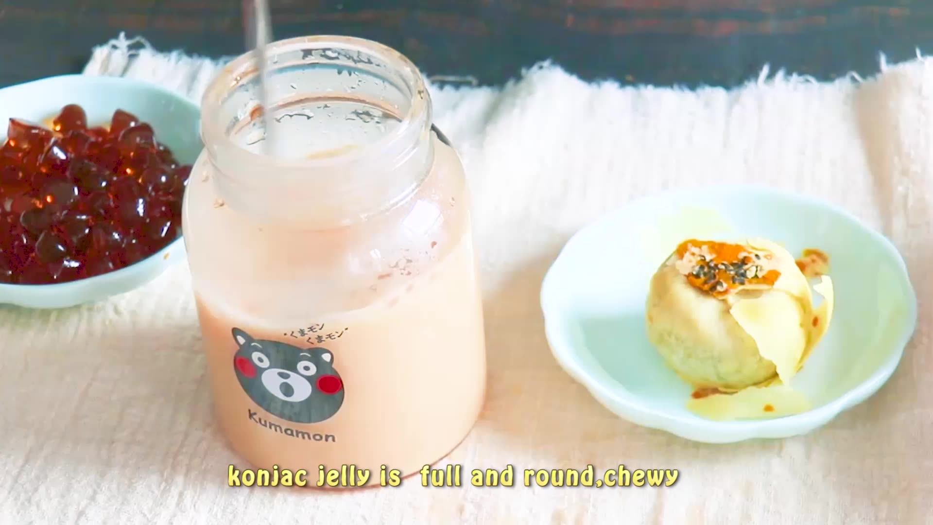 delicious konjac jelly with brown sugar for milk tea konnyaku