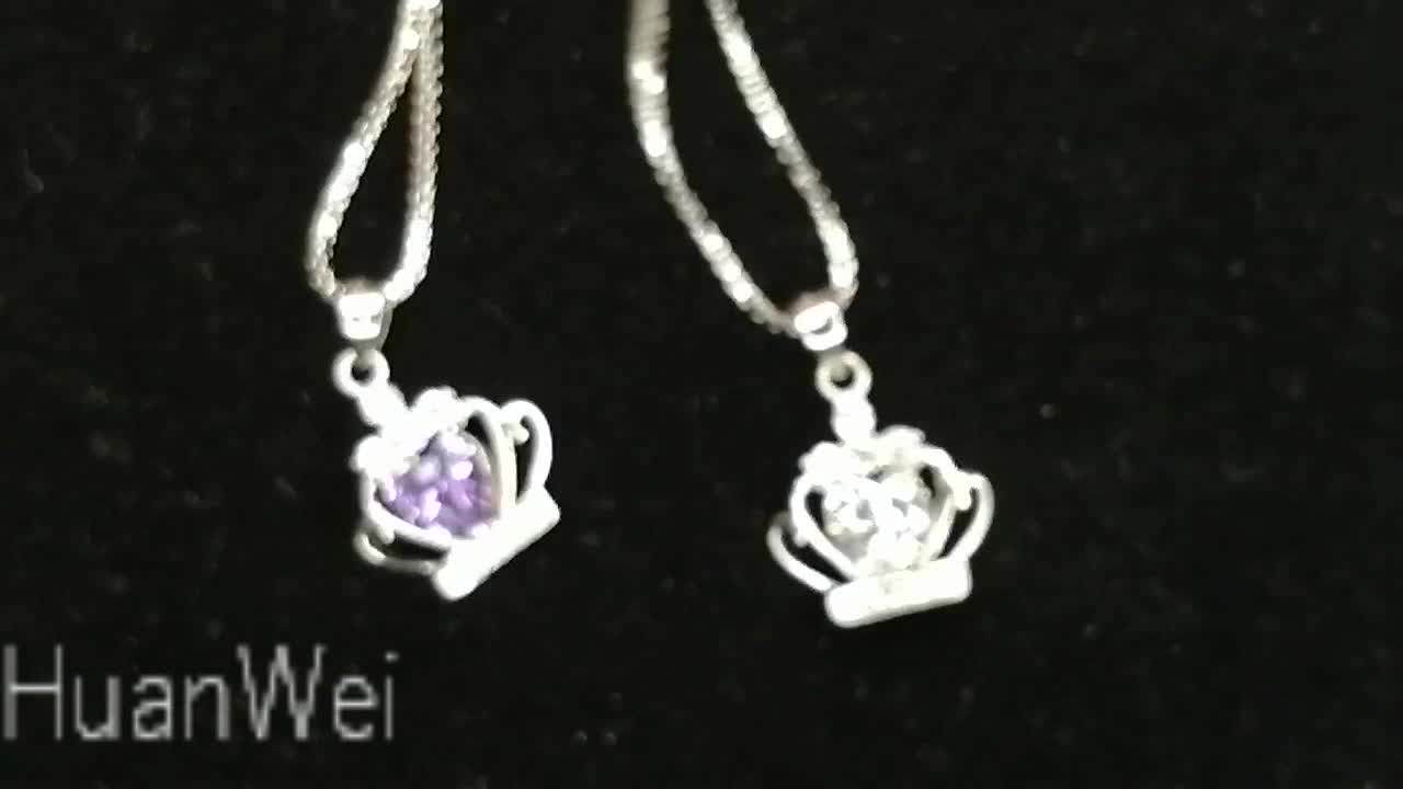 925 silver diamond flower pendant jewelry necklace pendant