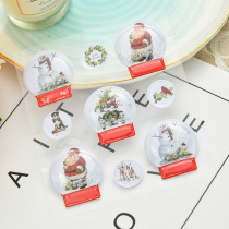 Judy handmade new pure original Christmas three-dimensional decoration sticker stereo shake