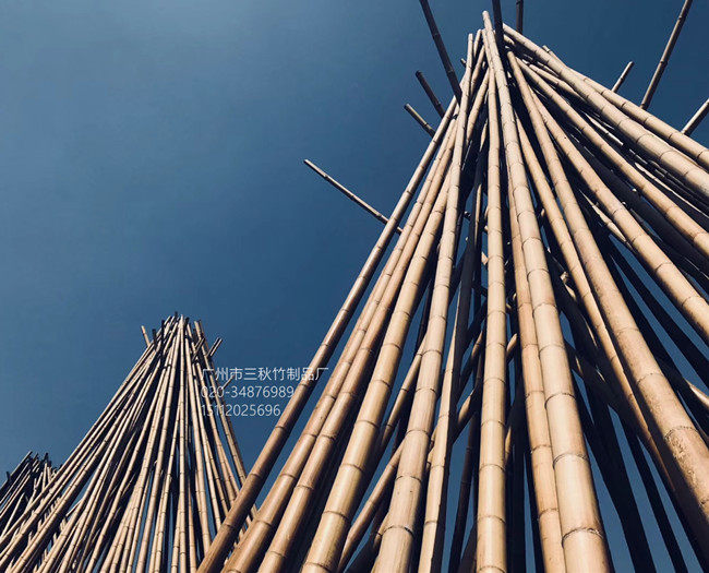 大竹竿粗竹子日式园林竹制品出口直销厂家防腐竹竹篱笆竹围栏