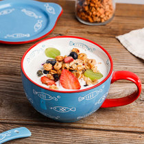 MAR March|Japanese breakfast cup ceramic mug home soup cup office large-capacity oatmeal milk cup