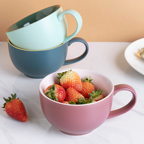 MAR March|Soup cup creative ceramic water cup home breakfast cup milk oatmeal cup oatmeal cup large-capacity cup