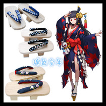 COSPLAY Yin and Yang division mobile game SR-style ghost woman red leaf cos shoes geta spot 