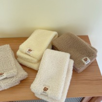 South Korea ins same soft plush bear simple winter warm windproof scarf scarf