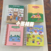 Customized Korean ins with cute girl flashes bear self-adhesive photo album thin 3 inches to 6 inches can be put