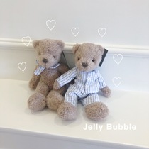 * jelly bubble * self-contained little pajamas bear bow shirt teddy bear stuffed doll