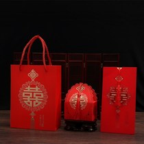 Wedding candy gift box Wedding invitation hi three-piece set Empty box packaging invitation set portable creative Chinese style