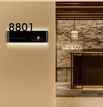 Hotel luminous door light Restaurant box with light room door department KTV foot bath beauty salon Club LED door number