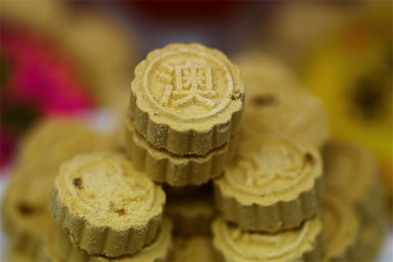 澳门香记特产手信澳氹四宝杏粒原味芝麻杏仁饼360克棋子饼 年货