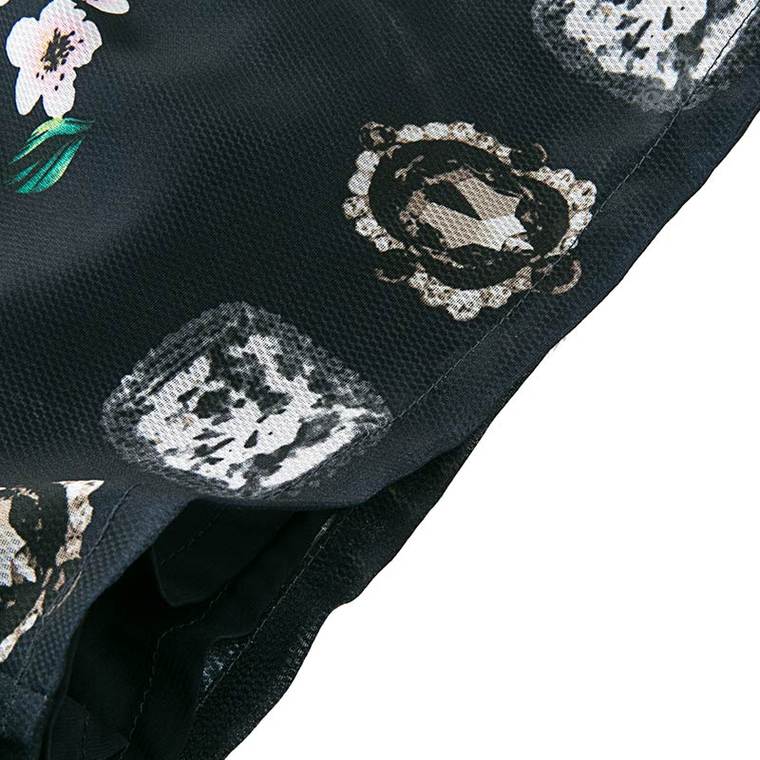 Lagogo/拉谷谷2015年夏季新款花卉印花时尚显瘦短裤EBU820G328