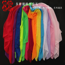 Dance Silk Scarf Handkerchief Silk Scarf Gum State Rice Sprouts scarlet dancing red with performance positive-shaped dance handkerchief