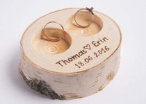 Personality retro creative forest wedding wooden ring ring pillow box bride ring ring pillow