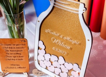 Transparent wedding wooden sign-in book Annual Meeting Love signature book solid wood photo frame creative business event sign-in book