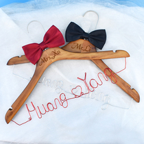 Bride and groom wedding dress hangers lettering wedding hangers custom wedding custom wedding wedding gifts