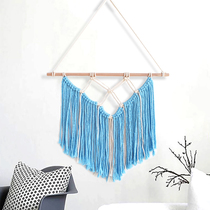 Hand-woven tassel tapestry living room bedroom fabric decoration Nordic minimalist style decorative tapestry colored tapestry