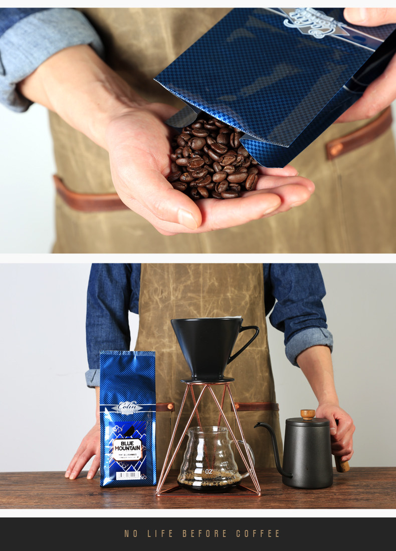 柯林精选咖啡豆 蓝山咖啡豆风味可现磨咖啡粉 黑咖啡豆咖啡粉454g