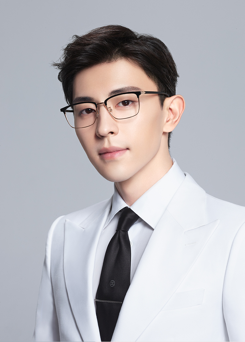 海伦凯勒新款商务男士防蓝光眼镜简约方框近视眼镜框架h26129