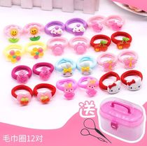 New head rope hair jewelry rubber band cartoon head flower new braids headdress children sweet tie hair little girl