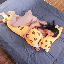 Tiger bed sleeping pillow Plush toy doll doll Cute girl ragdoll to send girlfriend birthday gift