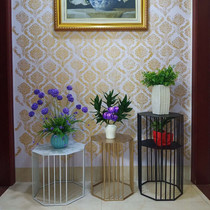 Iron new light luxury side sofa side table floating window coffee table small table European Net red storage bedroom bedside table