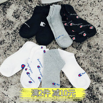 American CHAMPION CHAMPION socks women sports boat Socks Net red logo low-top socks 8 pairs
