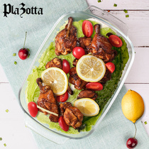 German plazotta tempered high temperature resistant glass baking tray rectangular baked rice plate baking microwave oven plate