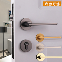 Taiwan Yibili silent door lock Indoor bedroom split lock Gray black room wooden door handle Household American lock
