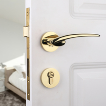 Taiwan Yibaili silent wooden door lock American modern simple gold PVD split door lock indoor door lock sleeper