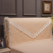 European-style cotton tribute satin bedside cover with thick cotton light luxury fabric leather bedside dust cover