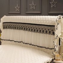 Good dream cotton fabric lace bedside cover Princess wind bedside cover Leather bed protective cover dustproof all-inclusive 1 8