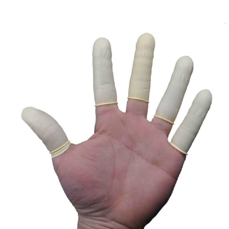 cm米黄色防静电点钞教师防尘防护指套橡胶乳胶一次性耐磨手指套