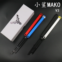 Small knife yy small shark v3 aluminum handle shaft sleeve structure butterfly flower type bottle opener butterfly knife thrower unopened