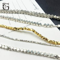 Promotion Thai handmade sterling silver beads cut surface light plate diy female bracelet very thin necklace silver beads scattered beads