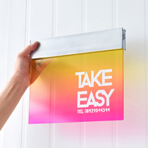 Advertising Park Lights Cards Gradient Acrylic Luminous Display Signs of Organic Glass Billboard Custom UV Door Cards