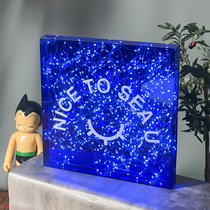 Creative Colour Signs INS acrylic UV Firefly Glow LED Lightbox Beauty Chia Shop Door Head Billboard Customisation