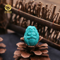 Yibo Hubei ore high porcelain high color turquoise mermaid Loulan pendant Yungai Temple Dongzigou Yajiao Mountain