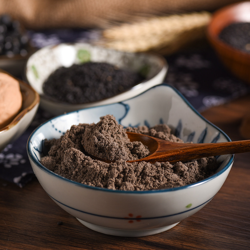 现磨黑芝麻粉黑豆核桃粉 黑米粉糊熟即食代餐