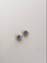 S925 silver enamel colour amber wax green gold agate jade DlY flower silk matching beads