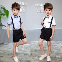 Boys summer clothes 2021 new sets summer childrens clothing childrens childrens childrens childrens childrens six-one chorus performance dress two sets