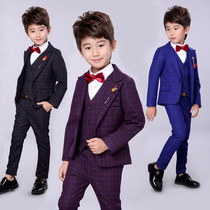 2021 autumn and winter new boy suit suit three-piece Childrens small suit suit set host flower girl dress