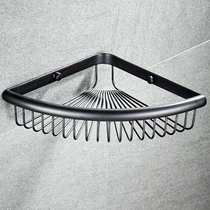 Punching Full Copper Toilet Bathroom Wash Terrace Triangle Basket Toilet Bathroom Wall Corner Black Corner Shelve