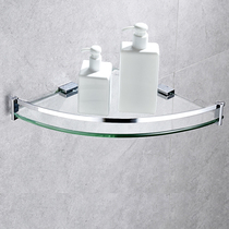 All copper glass frame bathroom corner frame toilet wall wall hardware single-layer storage corner frame triangle frame