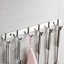 Stainless steel kitchen perforated hook rack spoon shovel hook rack rack thickening row of hooks without punching