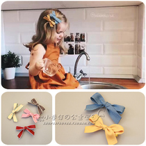 Children hairclip swallowtail bow girl headgear handmade baby hair accessories clip little girl side clip